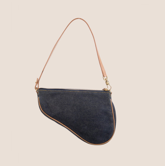 CHRISTIAN DIOR 2000 DENIM SADDLE BAG