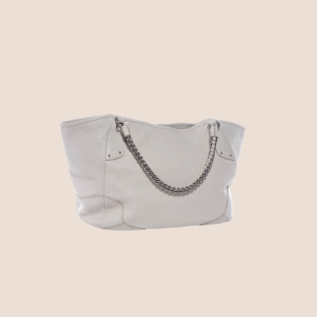 PRADA TALCO CERVO LUX DEERSKIN CHAIN SHOULDER BAG