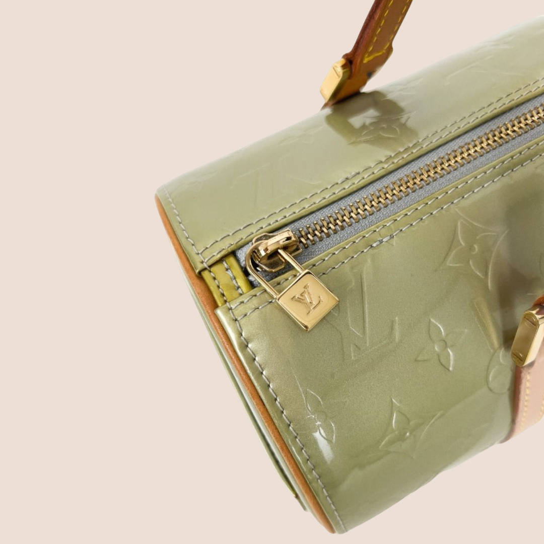 LOUIS VUITTON MINT VERNIS MONOGRAM PAPILLON BAG