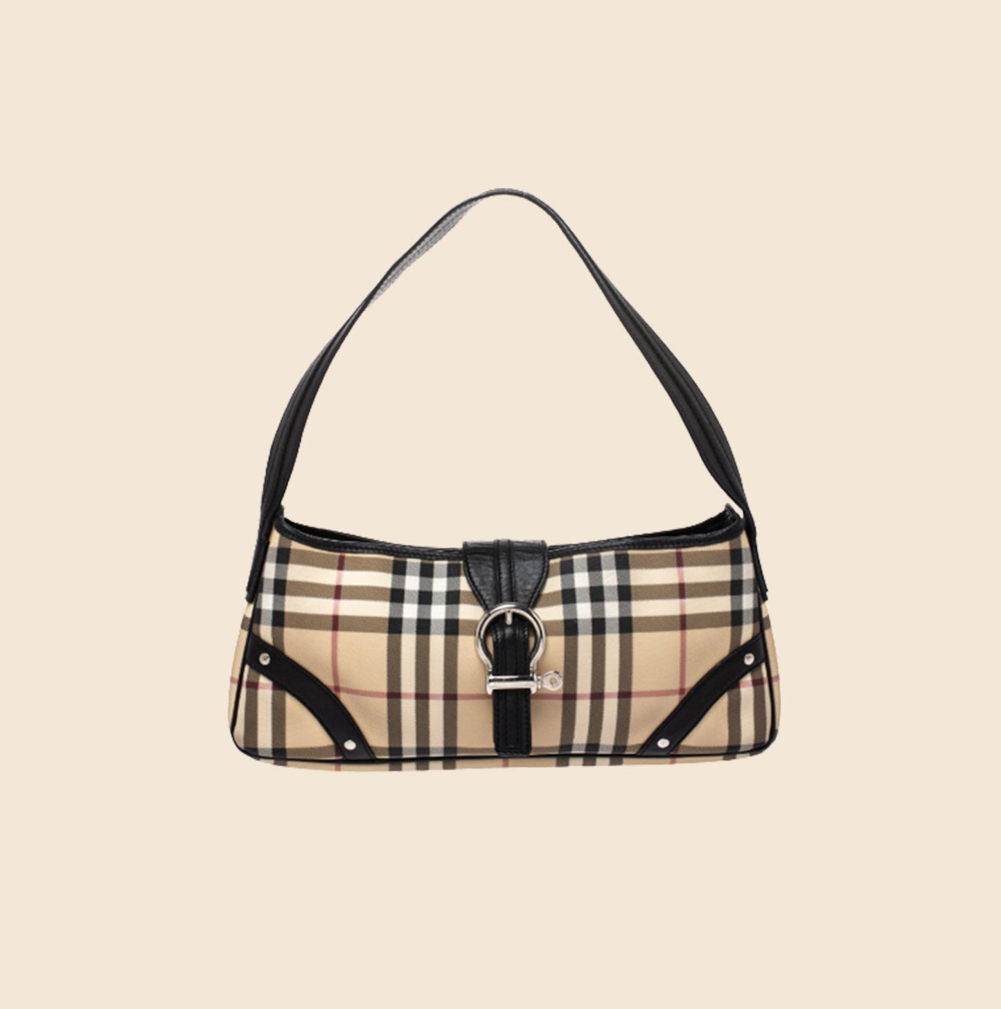 Check Buckle Shoulder Bag