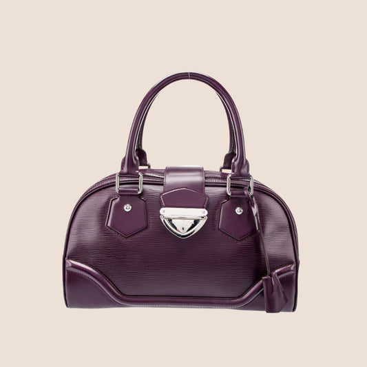 LOUIS VUITTON PURPLE EPI LEATHER MONTAIGNE BAG