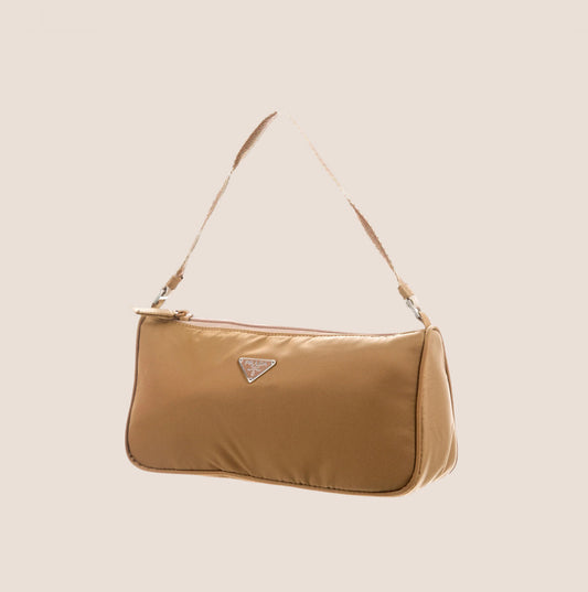 PRADA 2000 BROWN TESSUTO NYLON MINI SHOULDER BAG