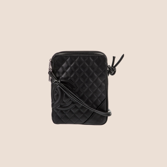 CHANEL 2005 CAMBON ALL-BLACK MESSENGER BAG