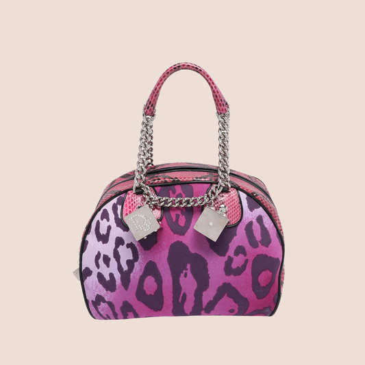 CHRISTAN DIOR 2004 PYTHON TRIMMED GAMBLER DICE BAG