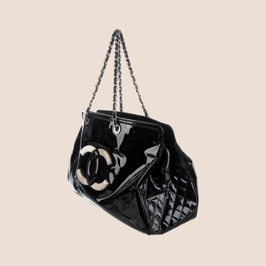 CHANEL PARIS-VENICE BLACK LIPSTICK TOTE