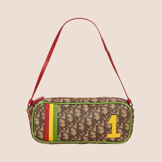 CHRISTIAN DIOR 2004 MONOGRAM RASTA MINI POCHETTE