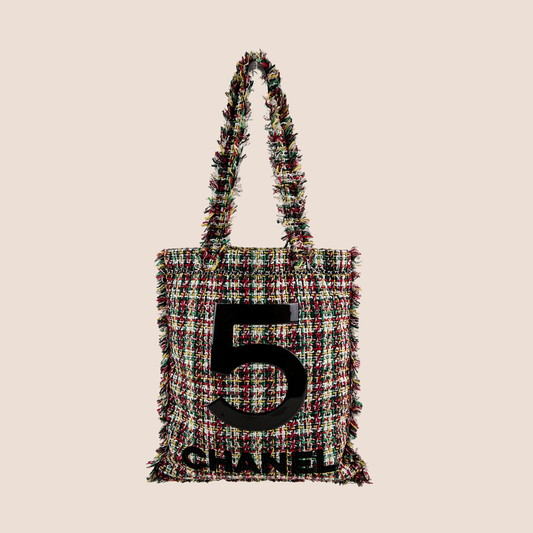 CHANEL 2017 TWEED NO. 5 TOTE BAG