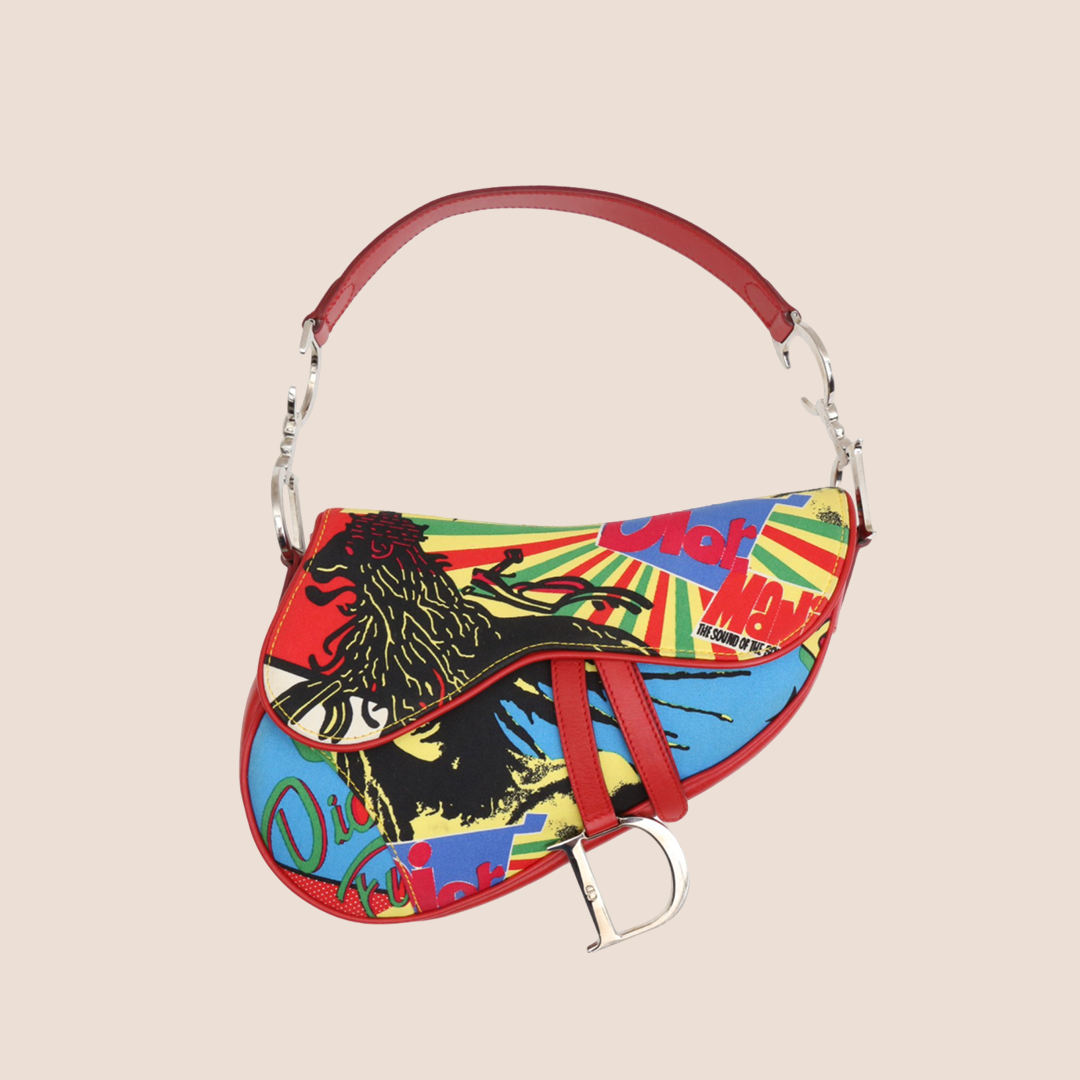 CHRISTIAN DIOR 2001 LIMITED EDITION RASTA MANIA SADDLE BAG – RDB
