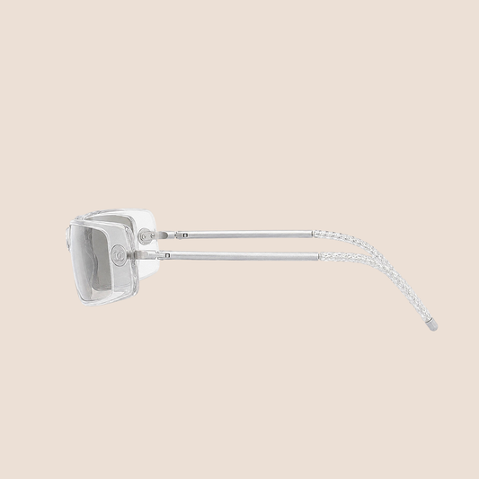CHANEL 1990s TRANSPARENT RECTANGLE SUNGLASSES