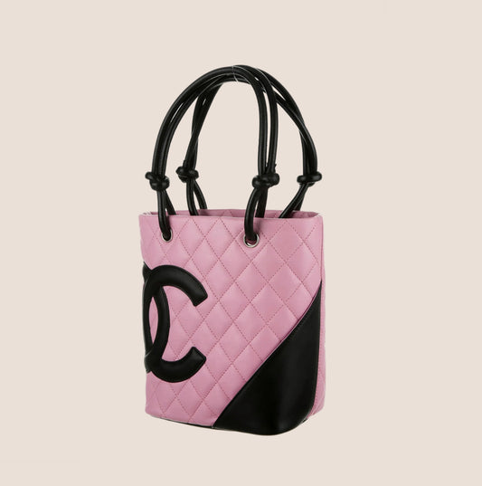 CHANEL 2004 PINK CAMBON SHOPPER TOTE BAG