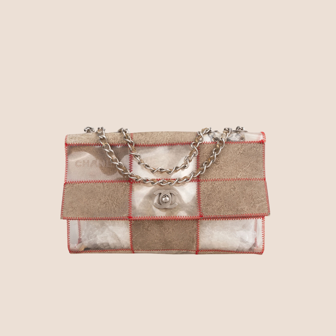 CHANEL TRANSPARENT PATCHWORK FLAP CROSSBODY BAG