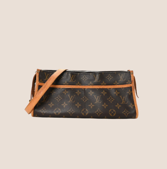 LOUIS VUITTON 2005 BROWN MONOGRAM POPINCOURT LONG BAG