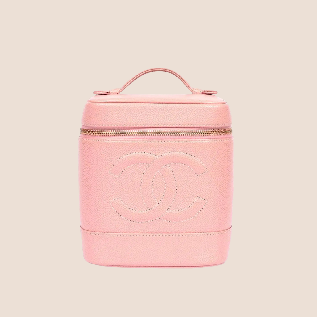 CHANEL 2004 PINK VANITY CAVIAR VANITY CASE