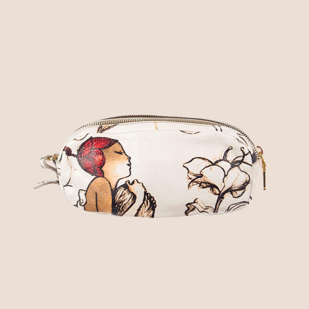 PRADA X JAMES JEAN PEONIA LUX FAIRY PRINT WRISTLET