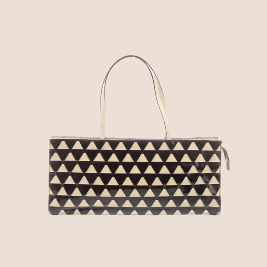 MIU MIU 2000 TRIANGLE GEOMETRIC TOP HANDLE BAG