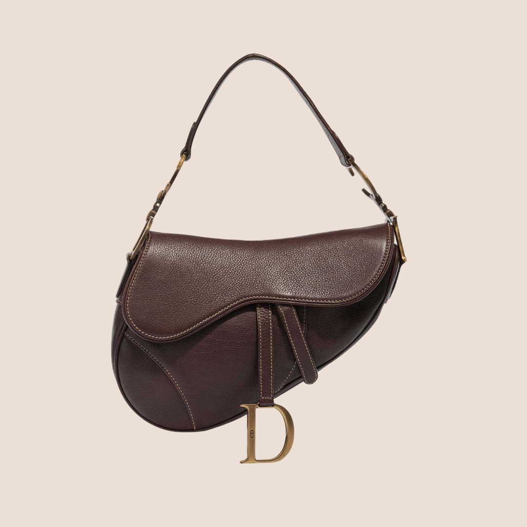 CHRISTIAN DIOR 2000 BROWN LEATHER SADDLE BAG – RDB