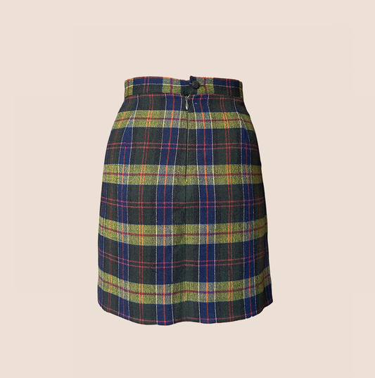 VERSACE SPORT 1990s MINI TARTAN SKIRT