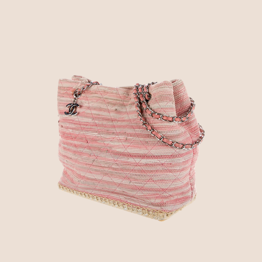 CHANEL PINK TWEED ST. TROPEZ TOTE BAG
