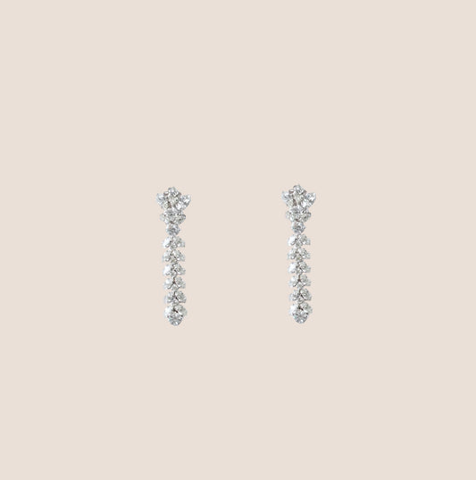 CHRISTIAN DIOR 1980s CRYSTAL DANGLING EARRINGS
