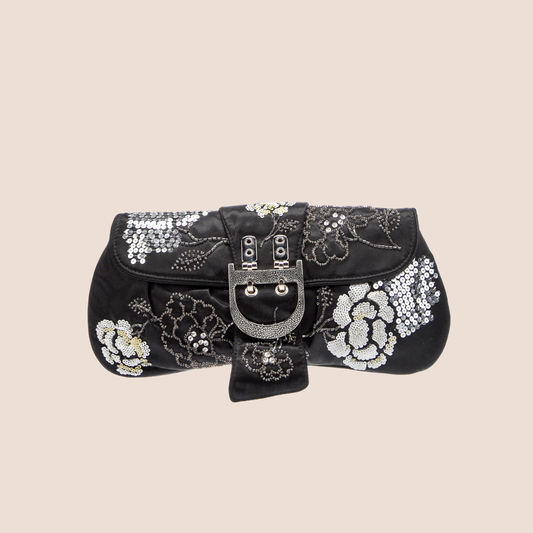 CHRISTIAN DIOR 2006 STINGRAY EMBELLISHED SATIN CLUTCH