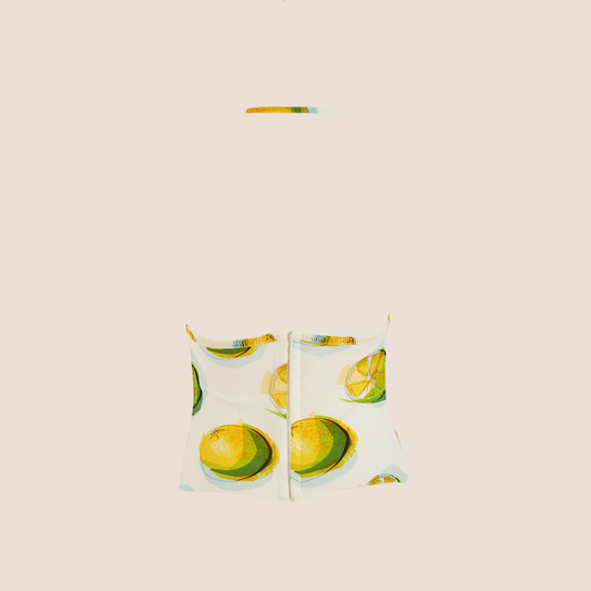 CHRISTIAN DIOR WHITE LEMON PRINT CAMISOLE TOP
