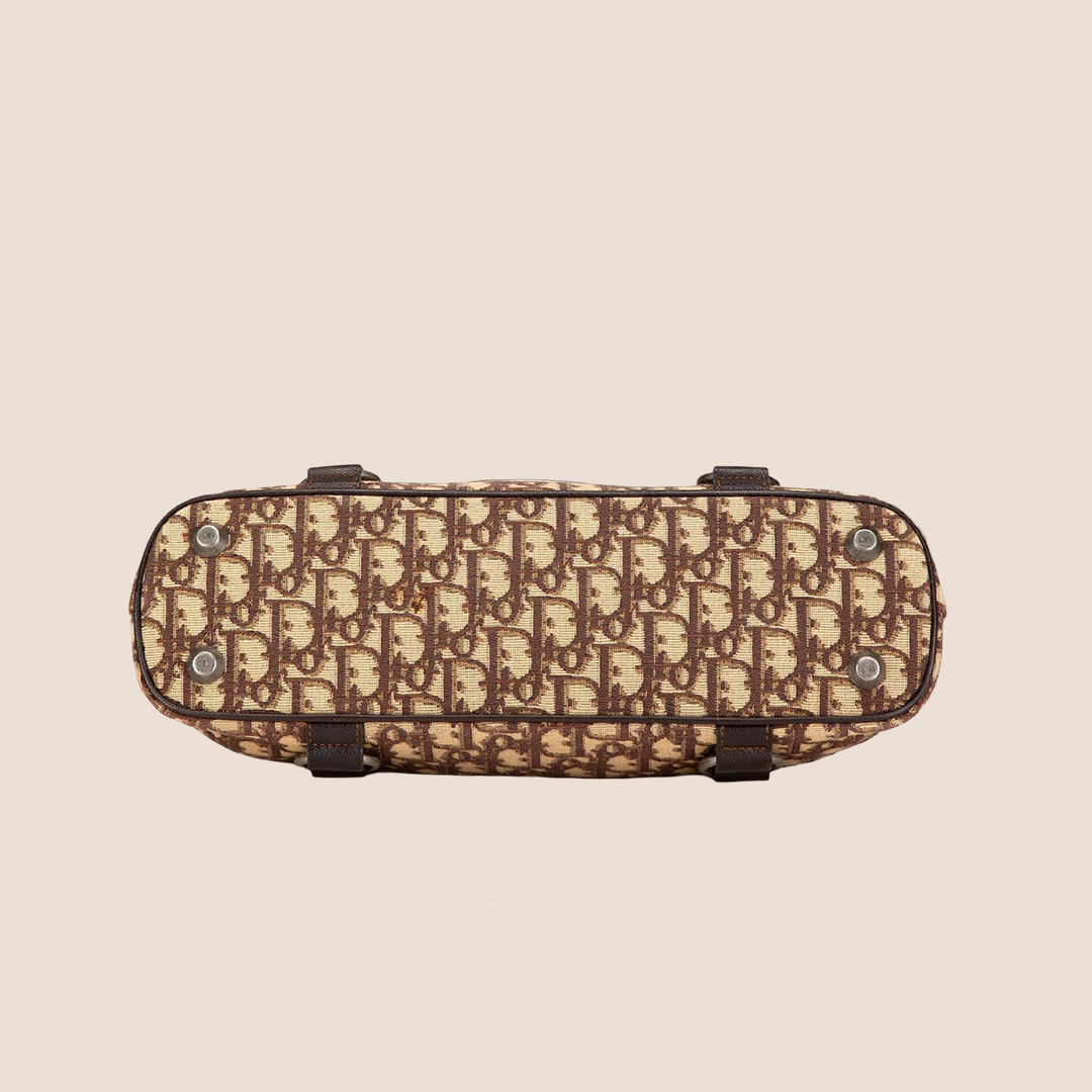 CHRISTIAN DIOR 2000 BROWN TROTTER 'CD' HANDBAG