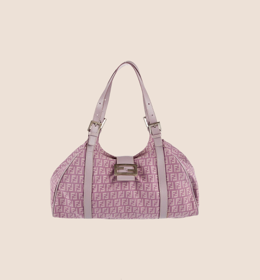 FEND PURPLE ZUCCHINO CANVAS SPORTY SHOULDER BAG