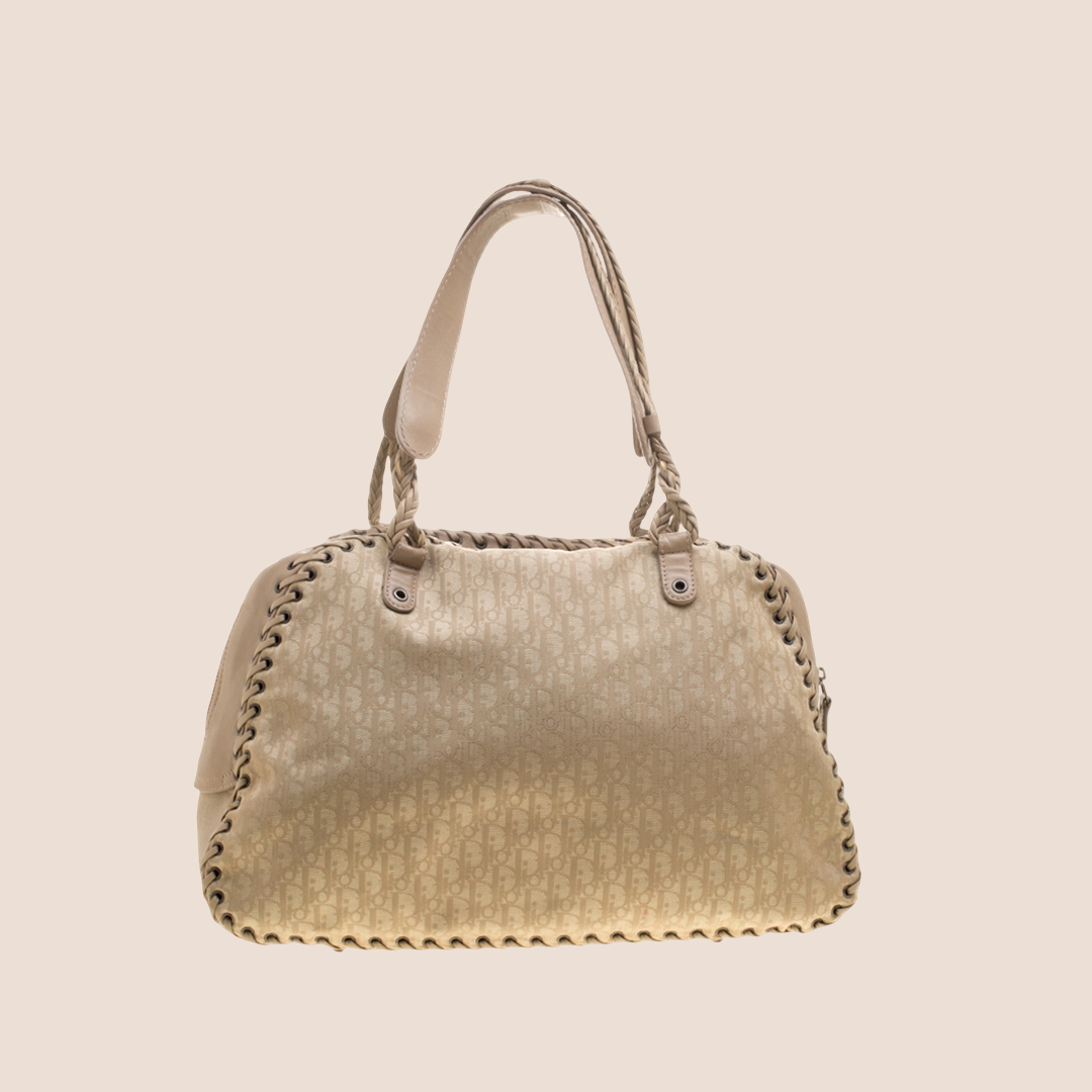 CHRISTIAN DIOR BEIGE DIORISSIMO LOVELY CHARMS SATCHEL