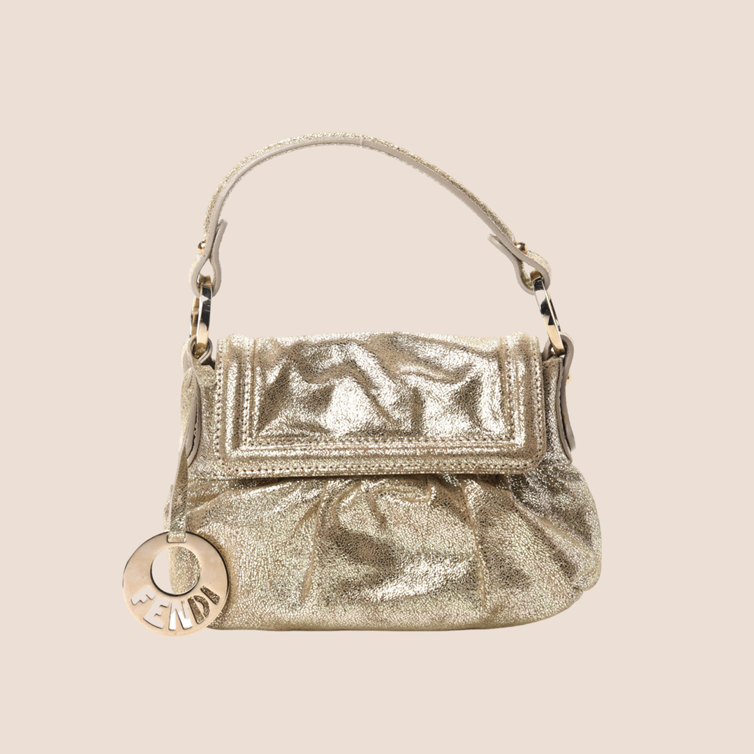 FENDI METALLIC GOLD GLITTER MINI CHEF BAG - Main Image