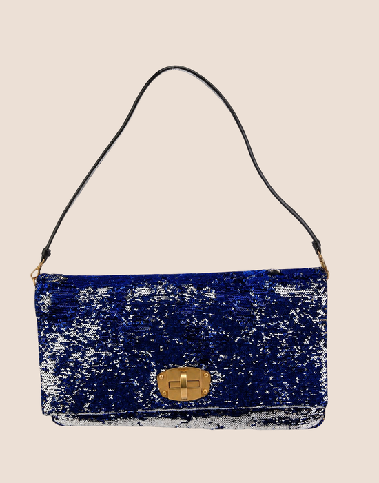MIU MIU 2000 BLUE SEQUIN SHOULDER BAG