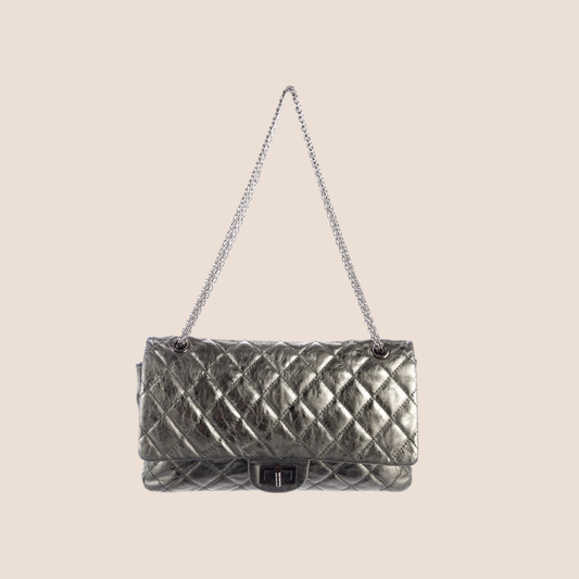 CHANEL BRONZE METALLIC REISSUE 2.55 DOUBLE FLAP BAG