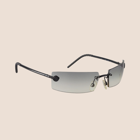 CHANEL 2000 FRAMELESS SMOKEY GREY SUNGLASSES