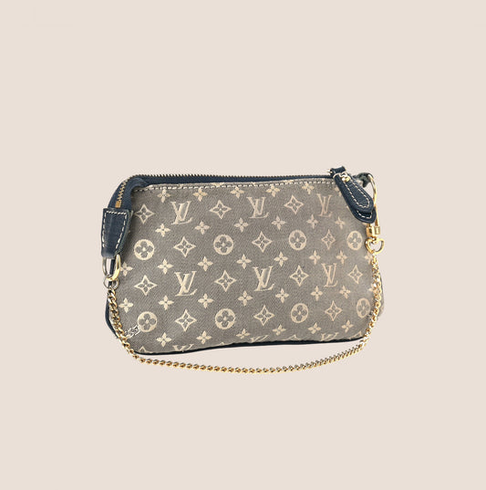 LOUIS VUITTON BLUE & GREY MINI IDYLLE POCHETTE ACCESSOIRES