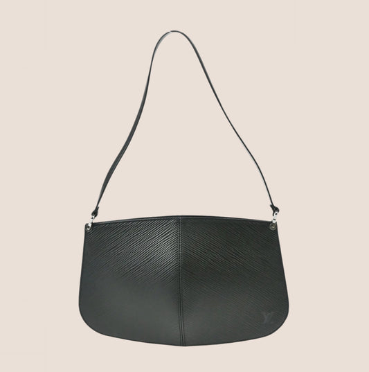LOUIS VUITTON 2002 BLACK EPI DEMI LUNE BAG