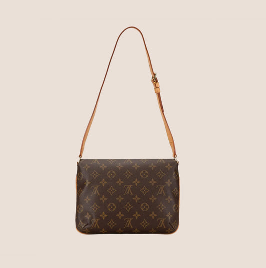 LOUIS VUITTON BROWN MONOGRAM MUSETTE TANGO BAG