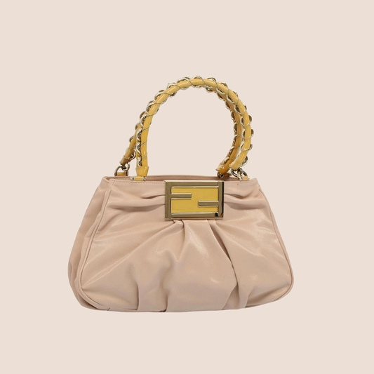 FENDI PINK LEATHER MIA SHOULDER BAG