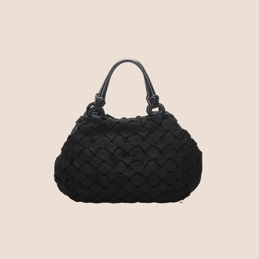 PRADA 2014 TESSUTO WOVEN TOTE BAG