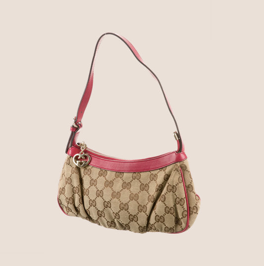 GUCCI GG MONOGRAM LOVELY HEART POCHETTE BAG