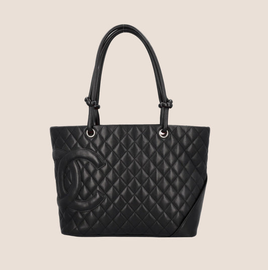 CHANEL 2005 CAMBON BLACK TOTE BAG