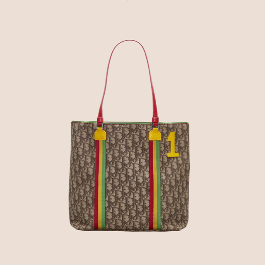 CHRISTIAN DIOR 2004 RASTA TROTTER TOTE BAG