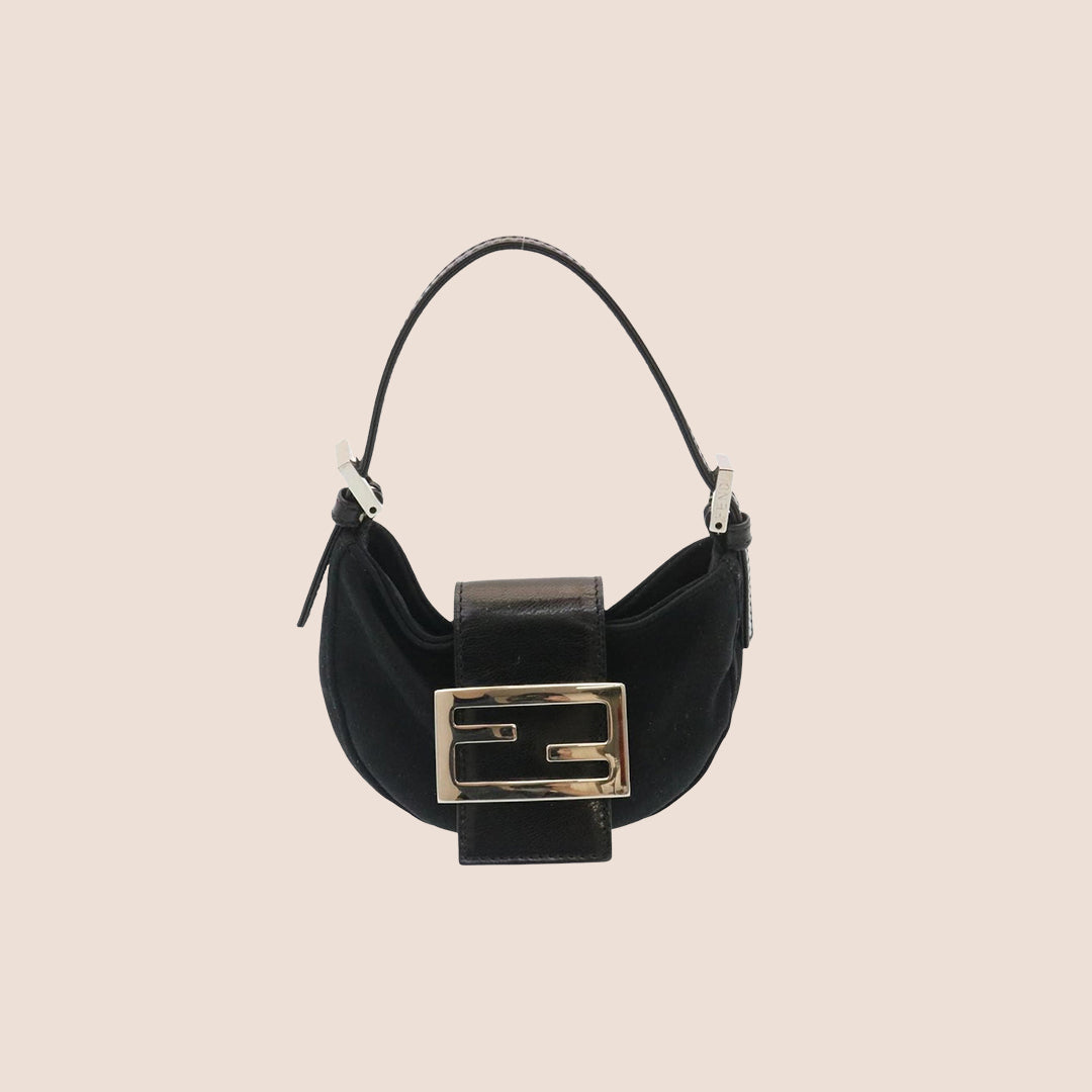 FENDI ミニクロワッサン ブラック FENDI BLACK NYLON MINI CROISSANT BAG – RDB