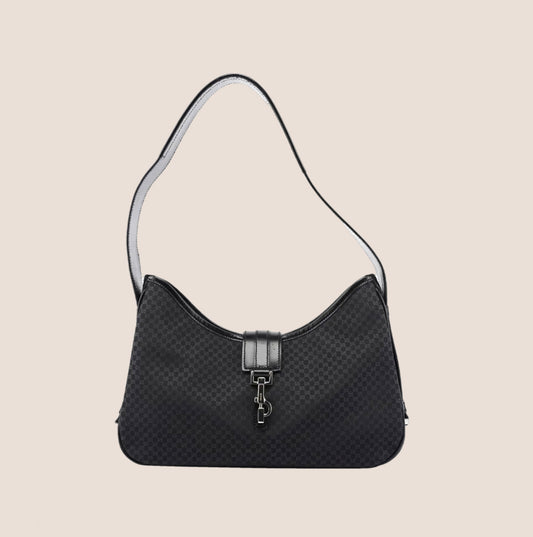 GUCCI BLACK MICROGUCCISIMA NYLON JACKIE BAG