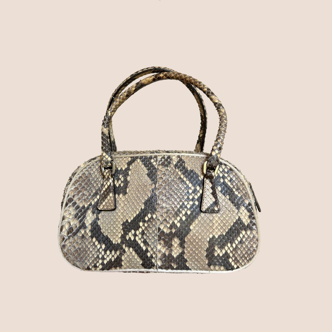 PRADA PYTHON SPORT BAULETTO BAG