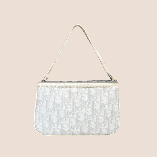 CHRISTIAN DIOR 2007 GREY & WHITE ROMANTIQUE TROTTER MINI WRISTLET