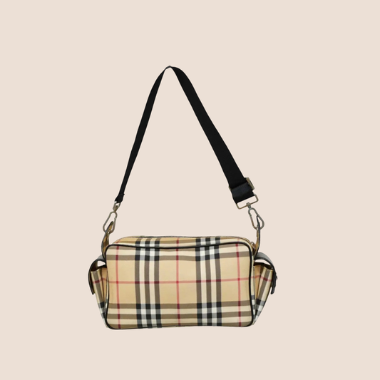 BURBERRY 2000 NOVA CHECK CAMERA BAG
