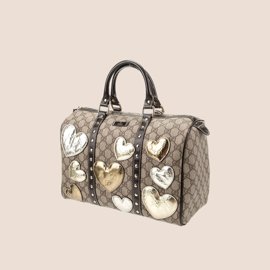 GUCCI GG SUPREME HEARTS JOY BOSTON BAG