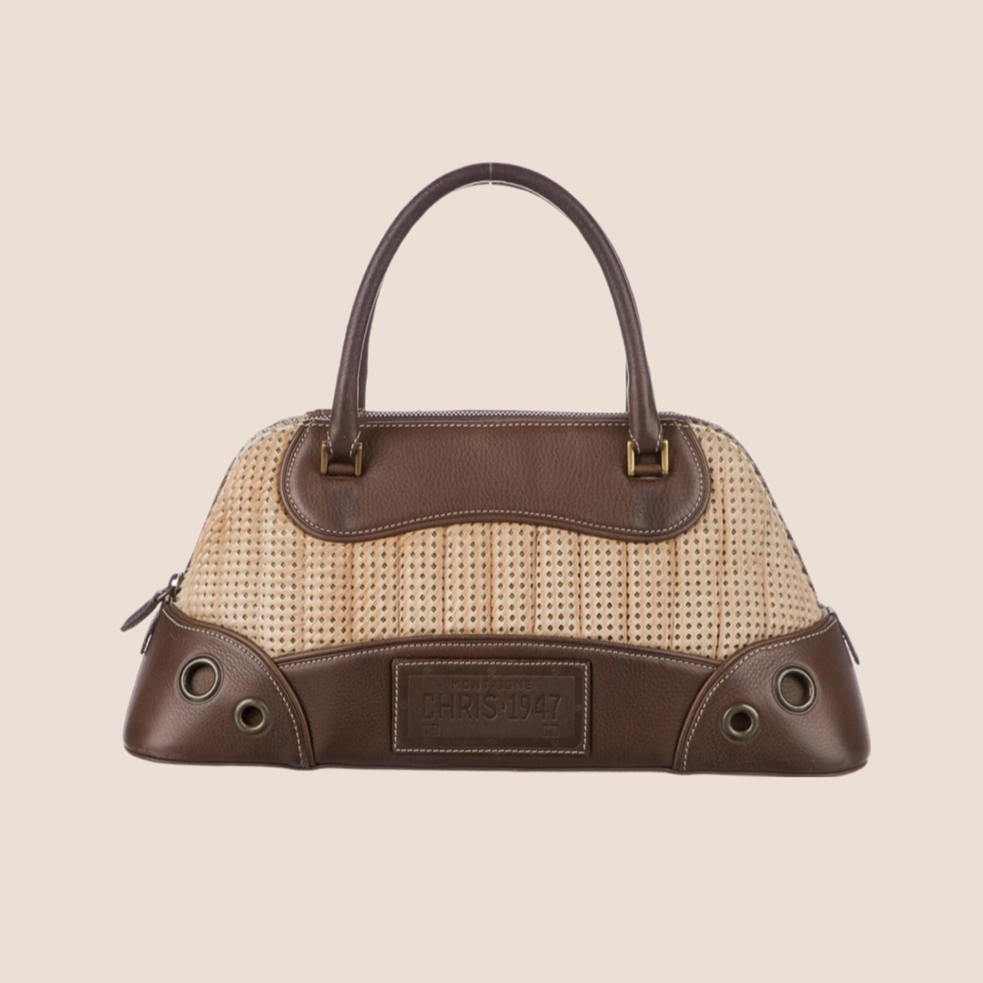 CHRISTIAN DIOR 2001 MONTAIGNE BROWN CADILLAC TOP HANDLE BAG – RDB