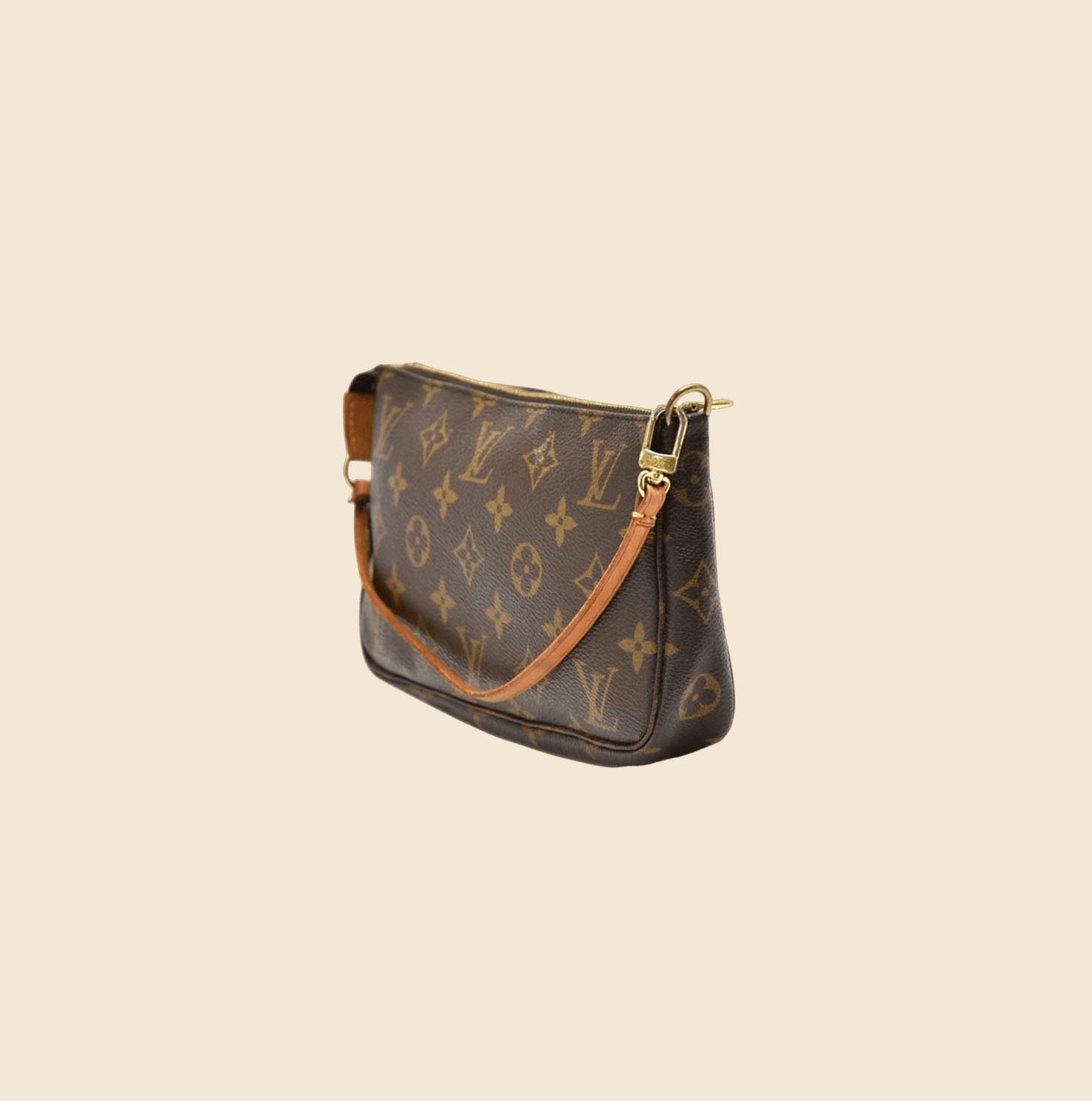 Louis Vuitton, Classic Brown Shopping Bag w/ Rope Handle, 7.75" x  11" x 2.25"