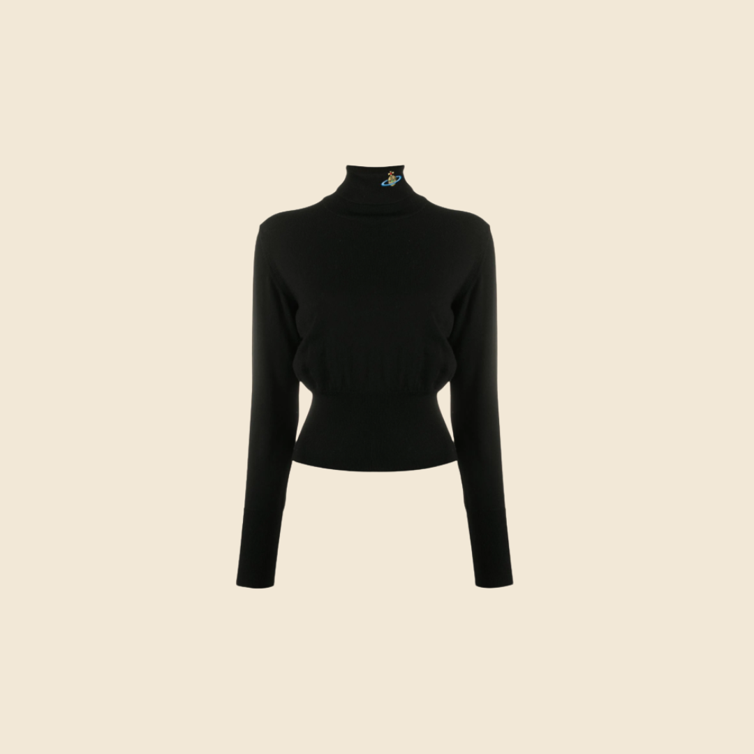 VIVIENNE WESTWOOD 1990s ORB EMROIDEREED TURTLENECK JUMPER – RDB