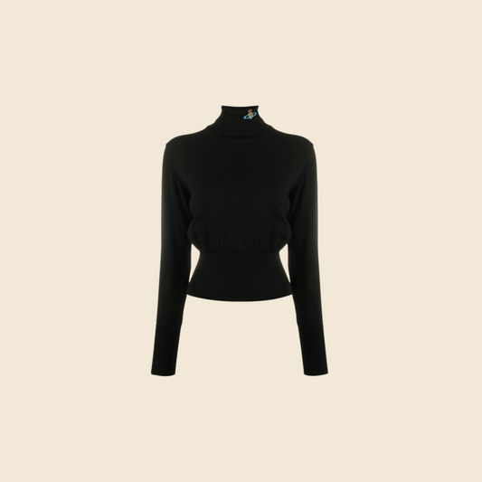 VIVIENNE WESTWOOD 1990s ORB EMROIDEREED TURTLENECK JUMPER